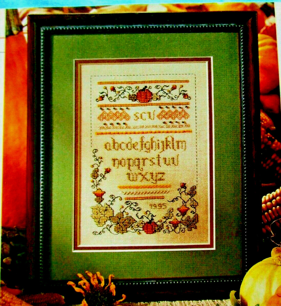 October Eves Poem Autumn Band Sampler CROSS STITCH PATTERNS
