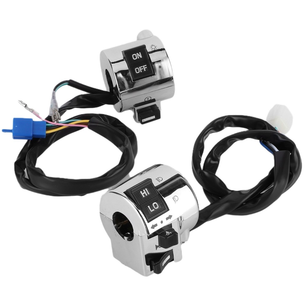 2pcs Motorcycle Steering Wheel Switch Control Button For Flashlight Hoop 25mm