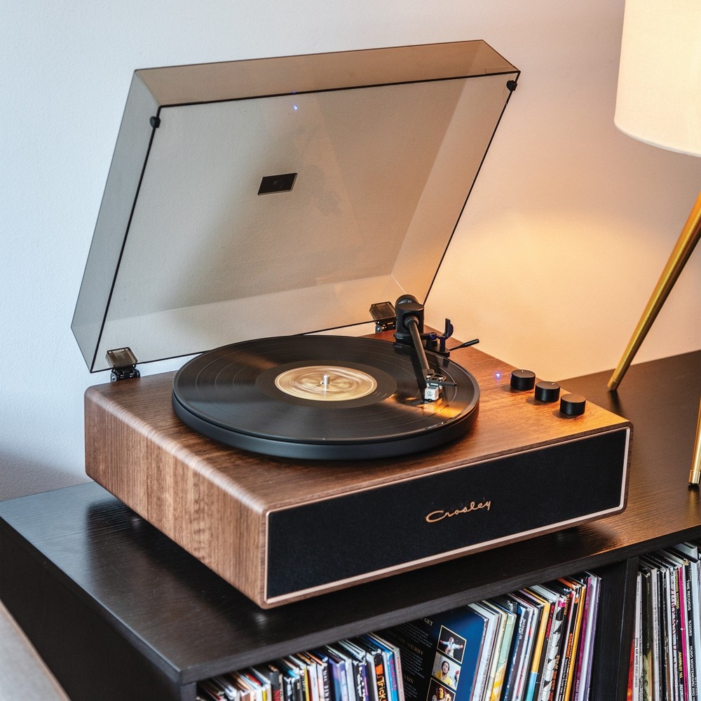 Crosley Stave Record Player - Walnut/Gold