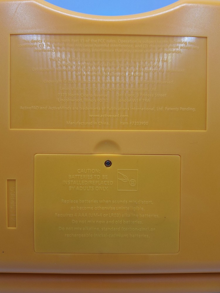 Active Minds ActivePAD (2003) With Treasury Of Learning - Tested Works Great