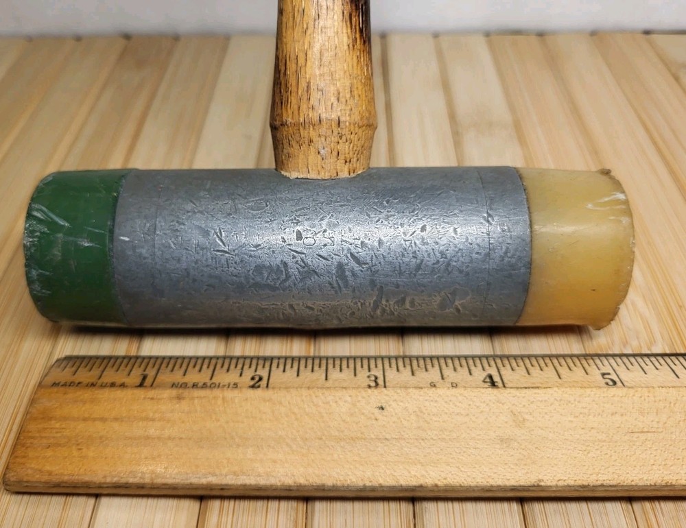 Nice Vintage NUPLA S158 Dead Blow Hammer Replaceable 1 1/2" Nylon Faces