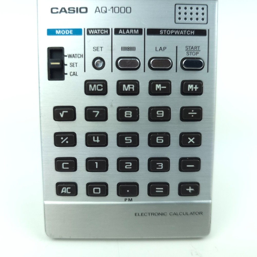 CASIO AQ-1000 Electronic Calculator / Time / Alarm *TESTED*