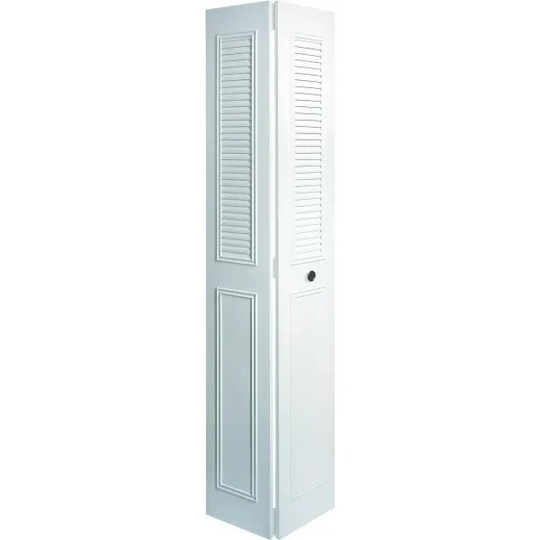 Dunbarton 24 X 80 In. Half Louver Classic Bi-Fold Door (White)