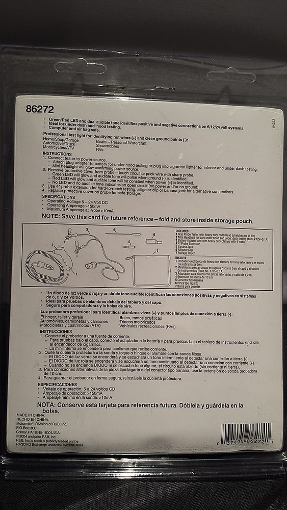 Electronic Grip Probe Tester #86272