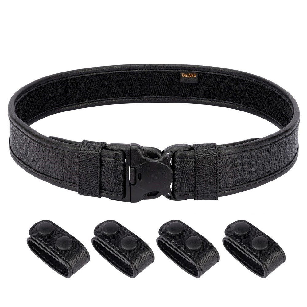Basket Weave Duty Belt w/Hook Lining Tri-Release Large,