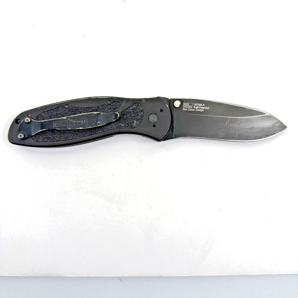 Kershaw Blur Speedsafe Assisted Open Knife 1670BLK Plain Edge