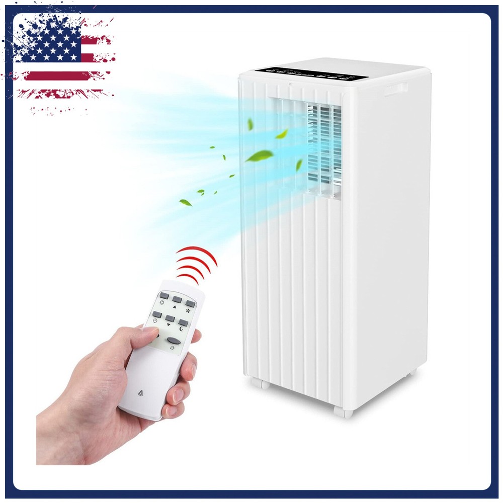 Portable Air Conditioner 8000 BTU Fast Cooling, Dehumidifier & Fan Window Kit
