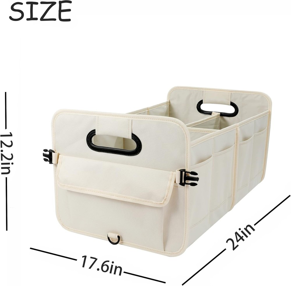Car Trunk Organizer Car Storage Organizer Collapsible Multi Compartment Car O...