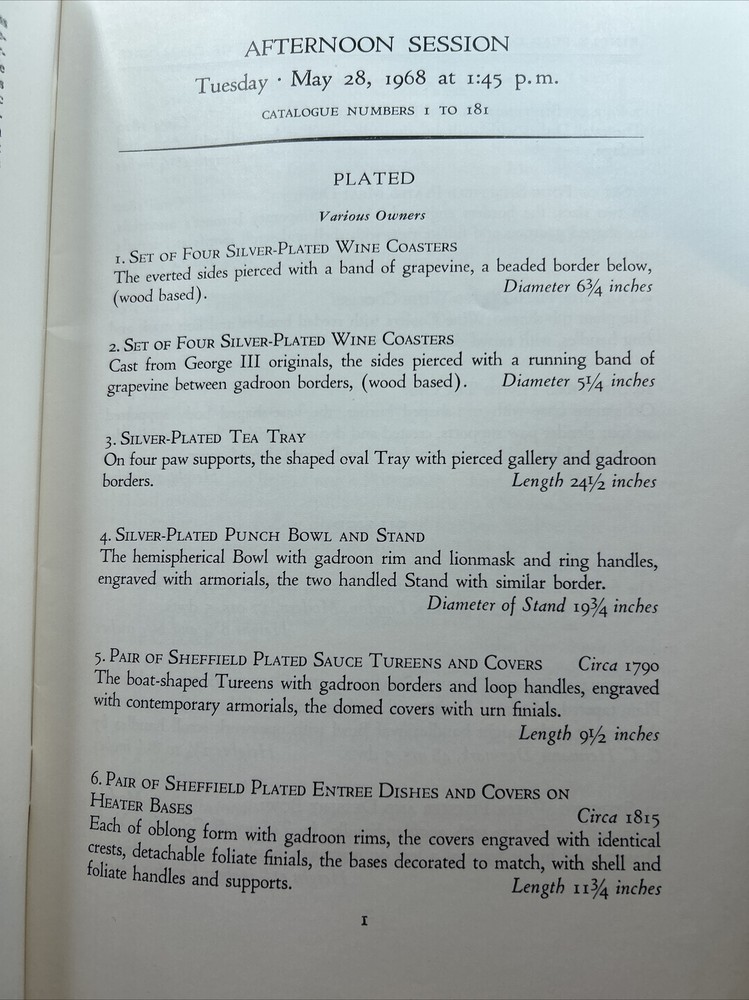 Parke-Bernet Catalog: Rudolph Leuthold Collection- 1968