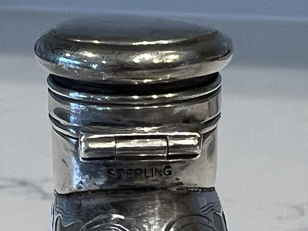 Gorham Sterling SILVER OVERLAY PERFUME FLASK