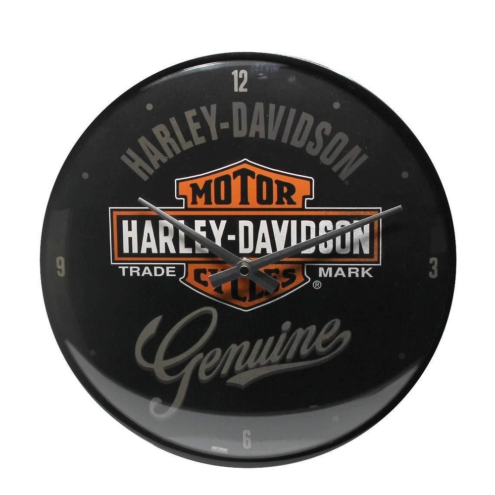 Nostalgic-Art - Retro Wall Kitchen Clock Ø 12" Analog Battery - Harley-Davidson