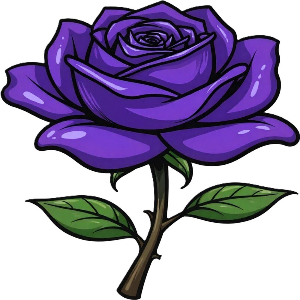 30 Custom Dynamic Purple Rose Personalized Address Labels