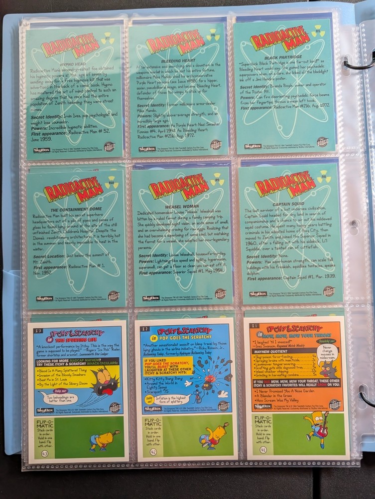 The Simpsons Series 2 1994 Skybox Complete set (80 Cards)