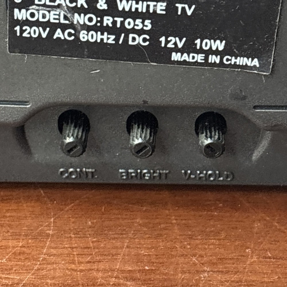Curtis 5” Black & White TV RT055 ***Working