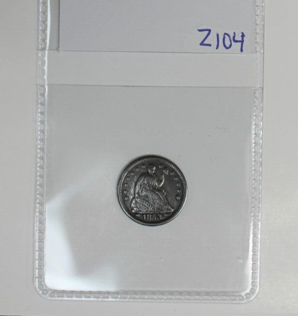 1853 Liberty Seated Half Dime - Extra Fine Condition (Z104)