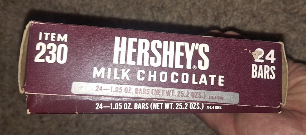 VTG Hershey's Milk Chocolate 24 Bars Advertising Store Display Empty Box