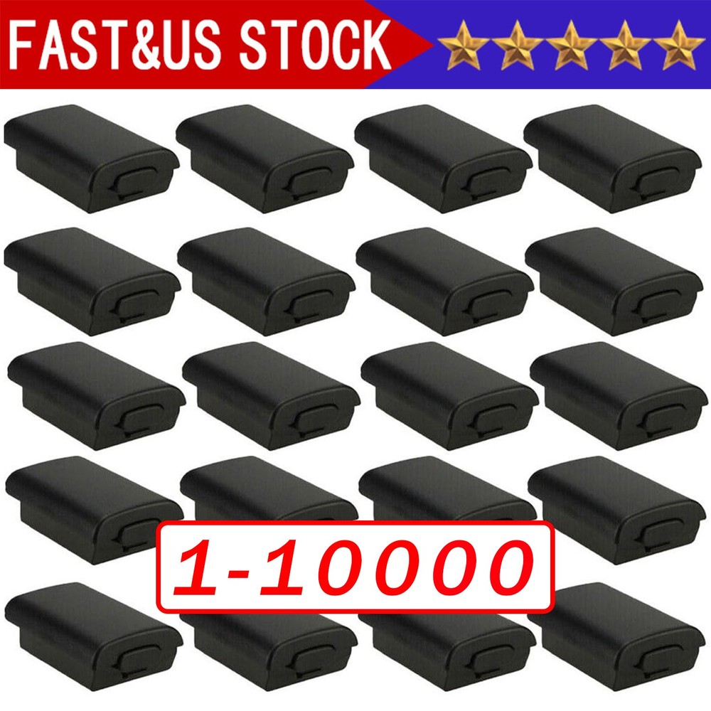 AA Battery Back Cover Case Shell Pack For Xbox 360 Wireless Controller Black Lot