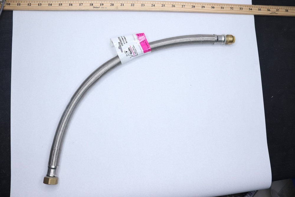 SharkBite Braided Flexible Water Heater Connector 1/2"x 3/4" FIP x 24"