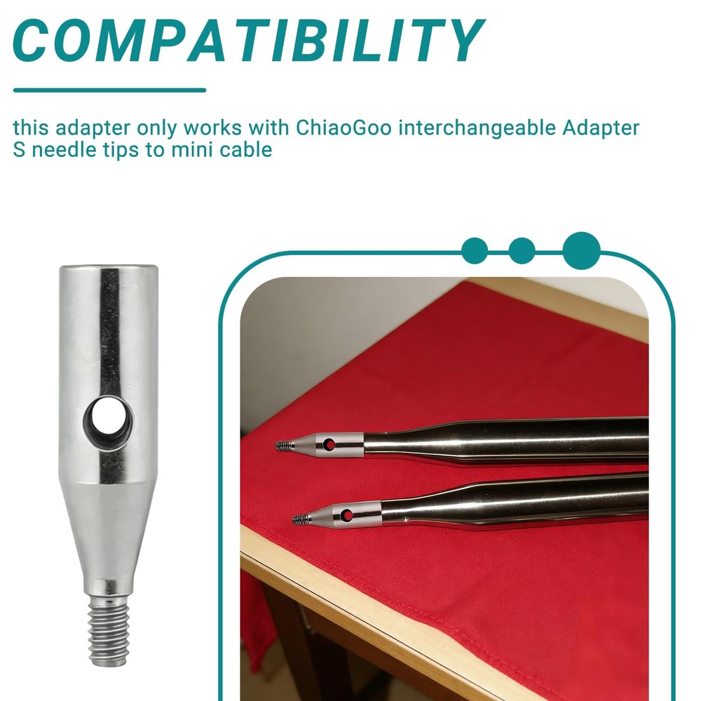 4 Pack Interchangeable Tip Adapter Replacement Part For ChiaoGoo Mini Cable