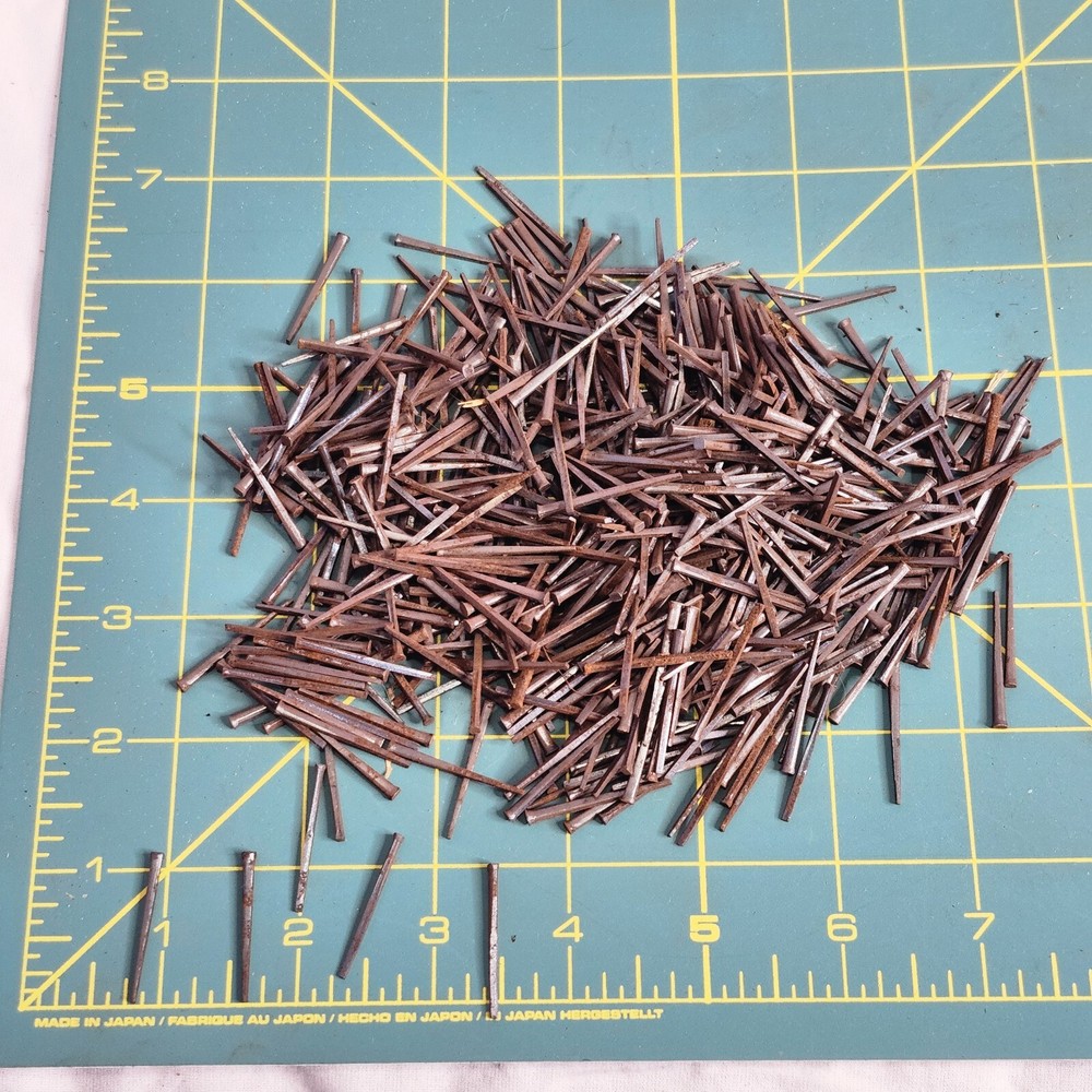 Old Square Head Nails. Barn Rustic Rusty Brad Nails, 10oz Bag