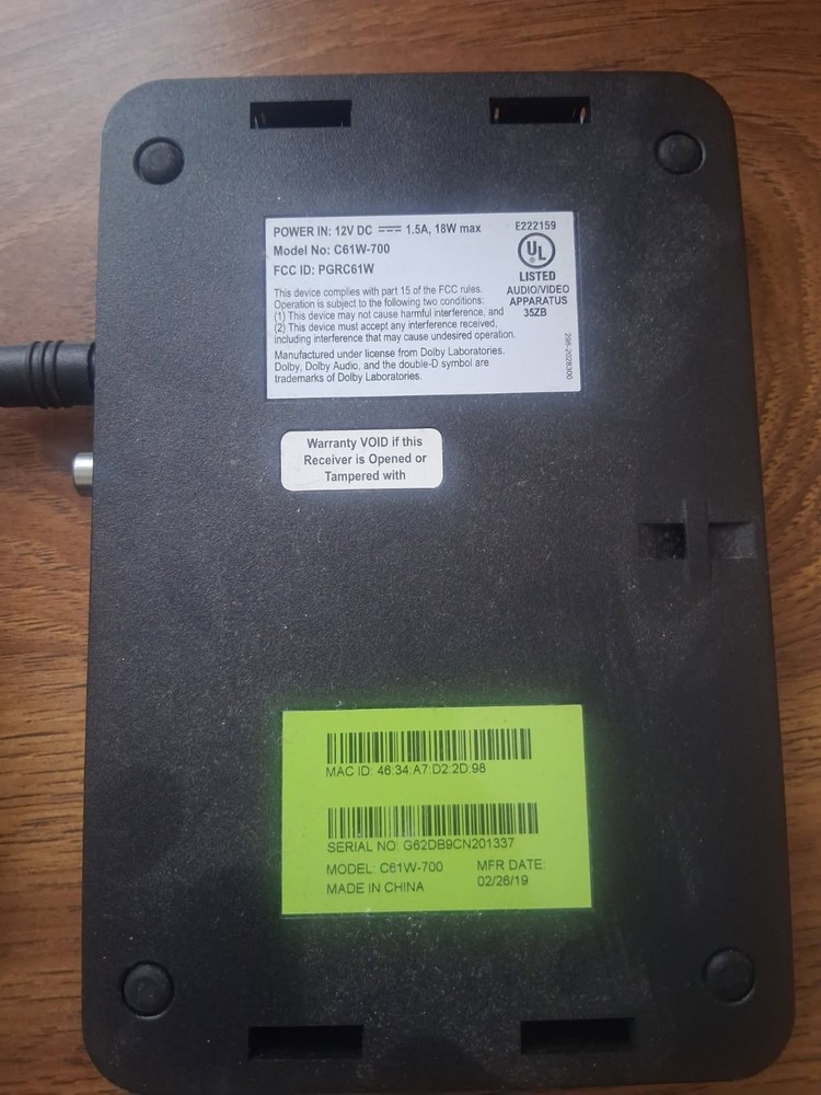 direct tv receiver CW61-W-700