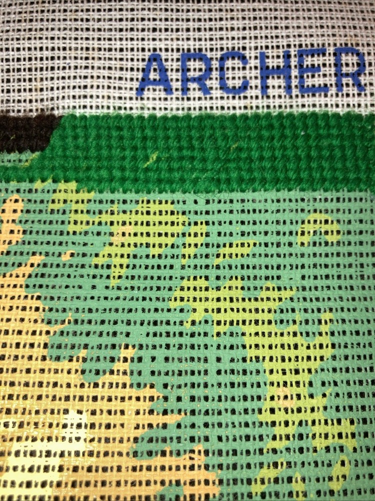 Sagittarius Archer Needlepoint Canvas By Skytten Schnitzel C.P. 9672 Started