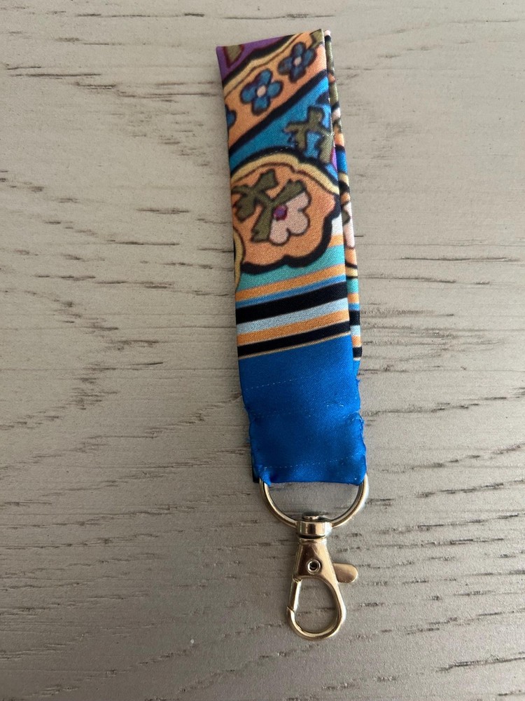 Silk Print Charm Keychain