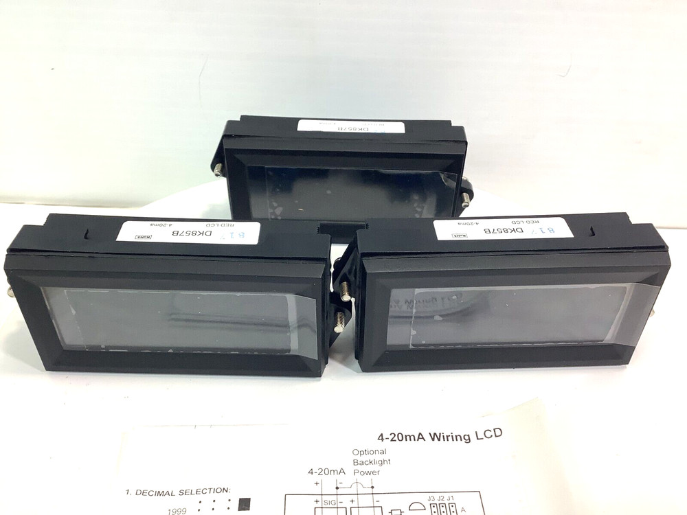 3 of PROCESS METER 4-20MA LCD Panel Meters Red LCD Display Panel Mount