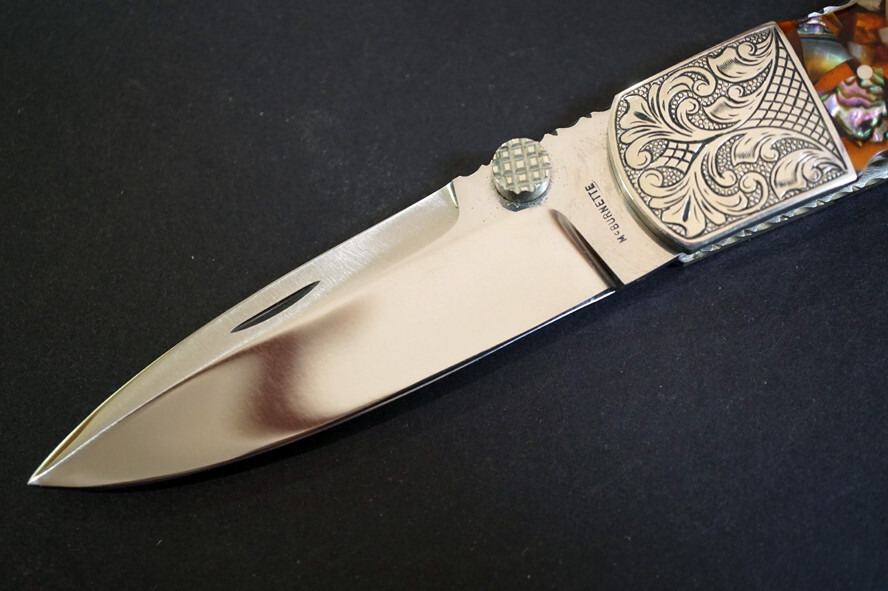 HARVEY McBURNETTE Custom Front Lock Folder Knife RARE RARE