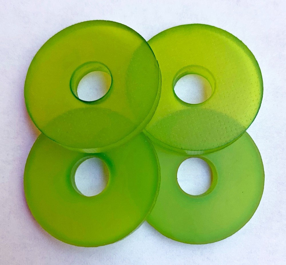 Four ICE-LIME Rubber Guitar Strap Locks - Classic Design & Great Reliability