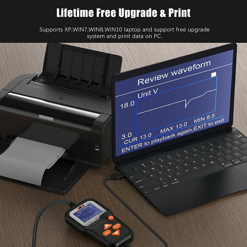 ANCEL BA301 Auto Battery Tester Analyzer 100-2000 CCA Cranking Charging System