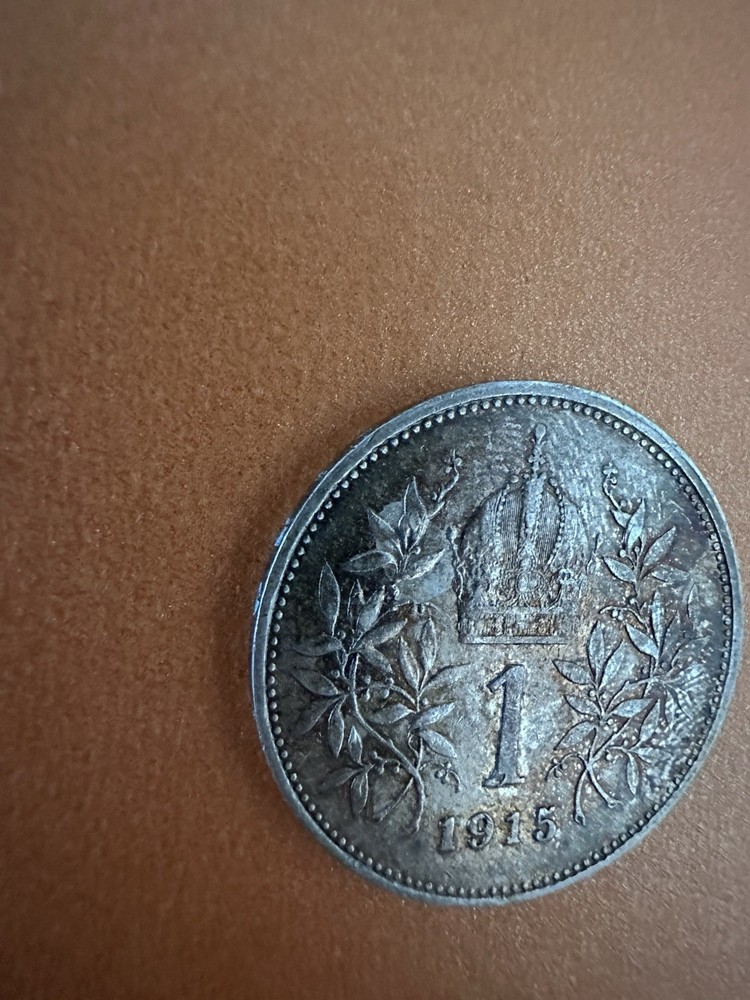 AUSTRIA EMPIRE 1 CORONA 1915 Silver