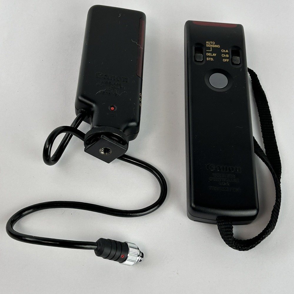 Vintage CANON Camera Wireless Controller TRANSMITTER & RECEIVER LC-2 & Case