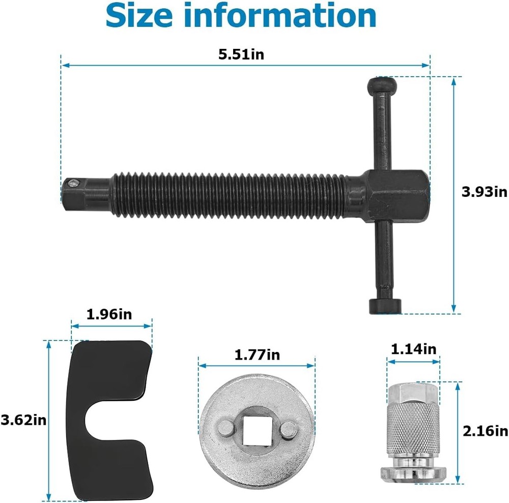 Brake Piston Wind Back Tool 3Pcs New