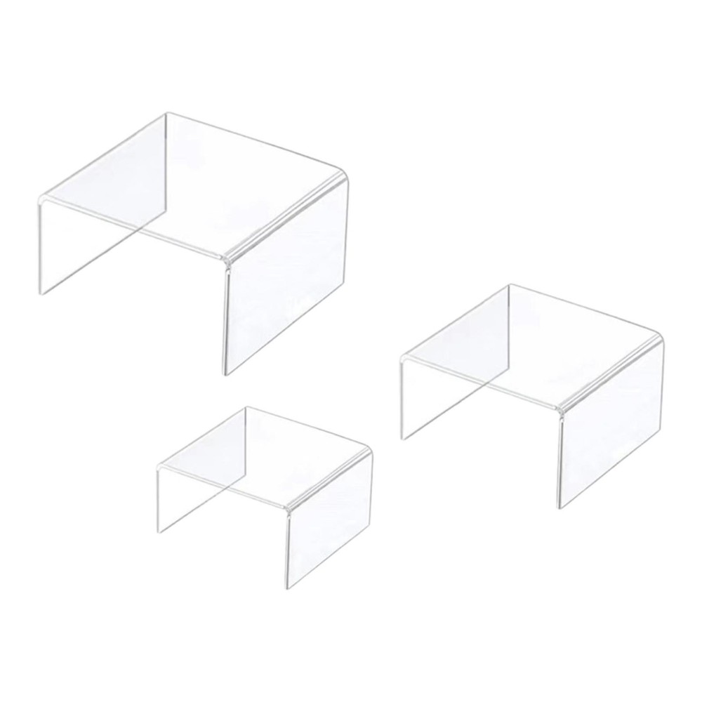 3Pcs Acrylic Risers Perfume Organizer Decoration Display Stands for Figures