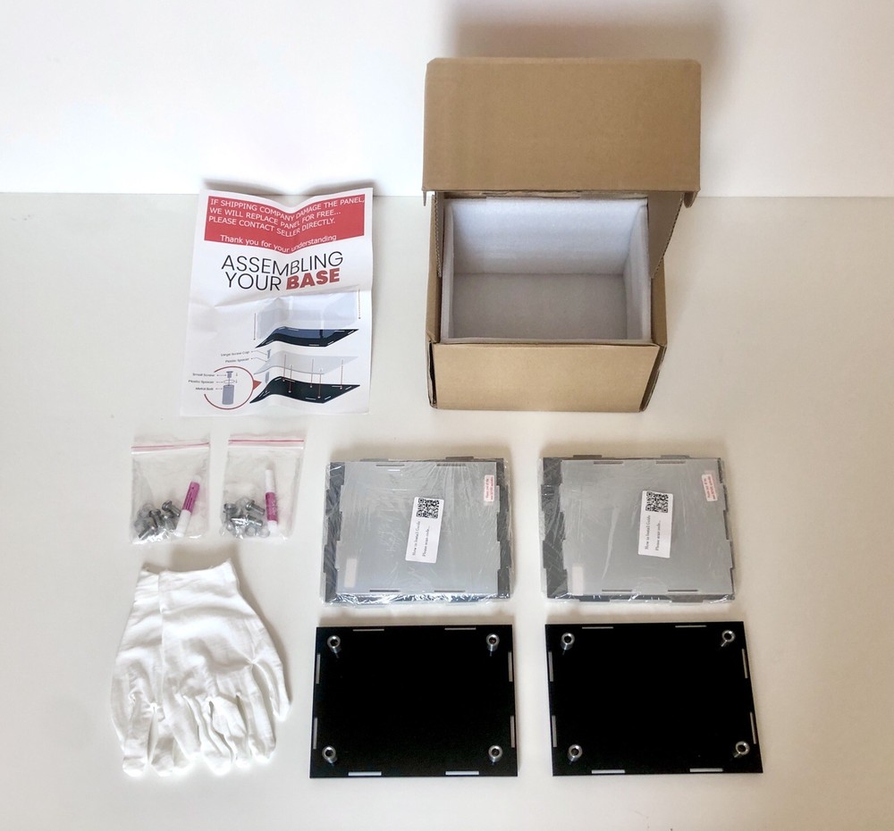 2-Pack! NEW Baseball Display Case Cube w/ Artificial Turf Grass and Back Mirror