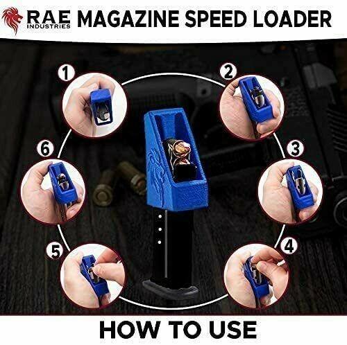 RAEIND Universal Quick Ammo Speed Loader For Double Stack Magazines Made In USA