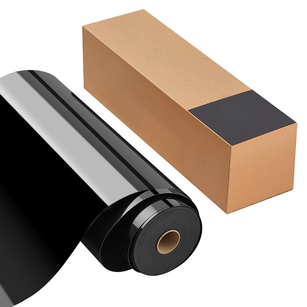 12in x 70ft Smooth Application HTV, Adhesive Boost Black Vinyl Roll