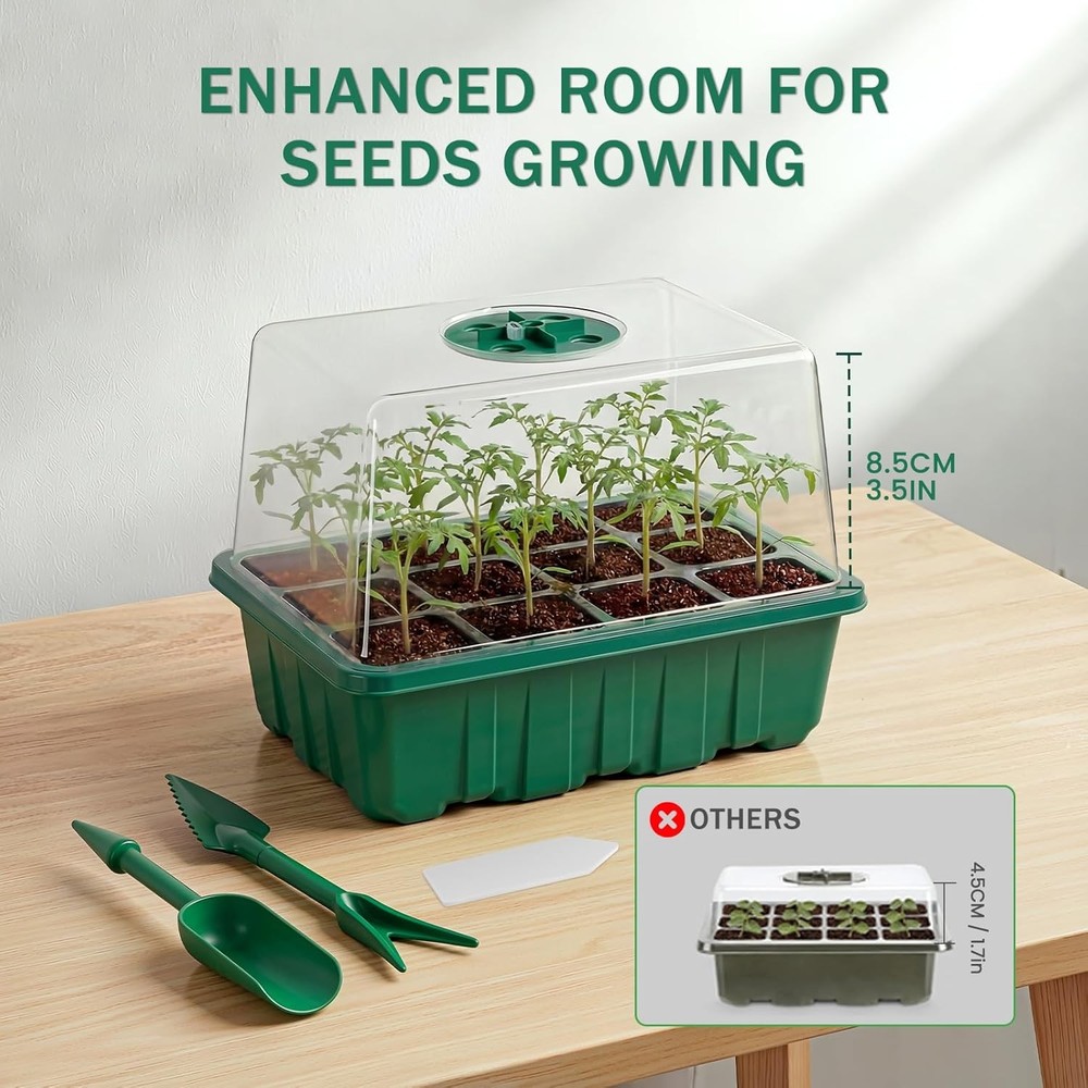 Seed Starter Tray W/ Grow Light 6 Pack Seed Starter Kit W/ Timing Controller