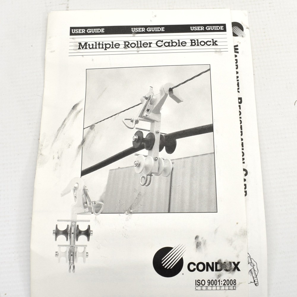 CONDUX Multiple Roller Cable Block 18103662 Line Pulling Lineman Tool