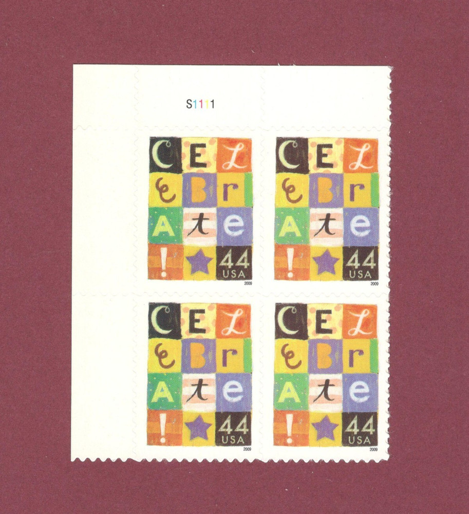 Sc # 4407 ~ Plate # Block ~ 44 cent Celebrate Issue