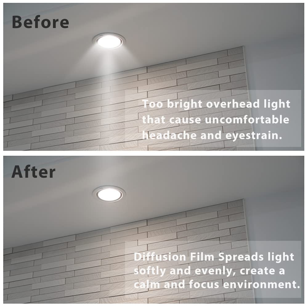 Adhesive Diffusion Film 8.2X11.8Inches/ 21X30Cm Soft Light Sheet Lighting Diffus