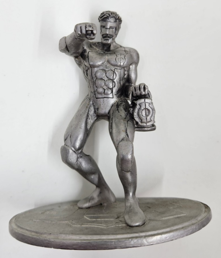 JLA Solid Pewter GREEN LANTERN 4" Figurine 2000 DC Comics Justice League