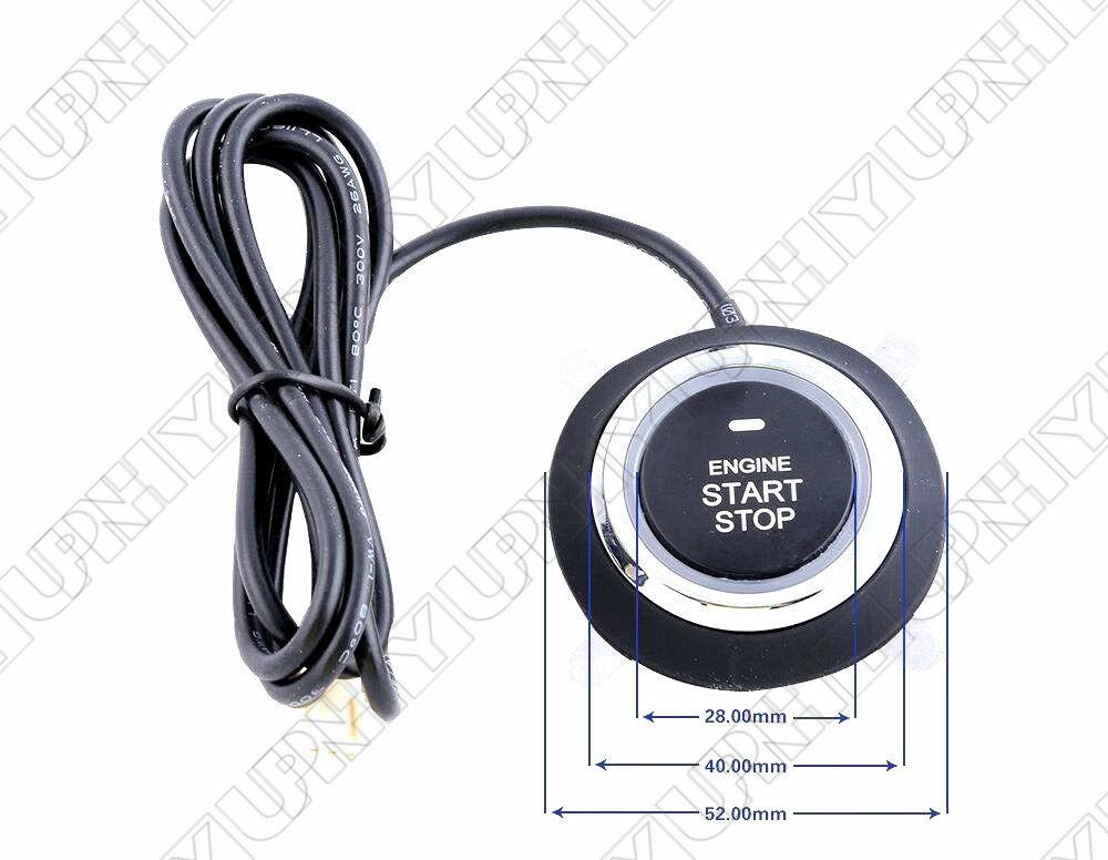 8PCS Car SUV Vibration Alarm System Ignition Engine Start Push Button Remote Kit