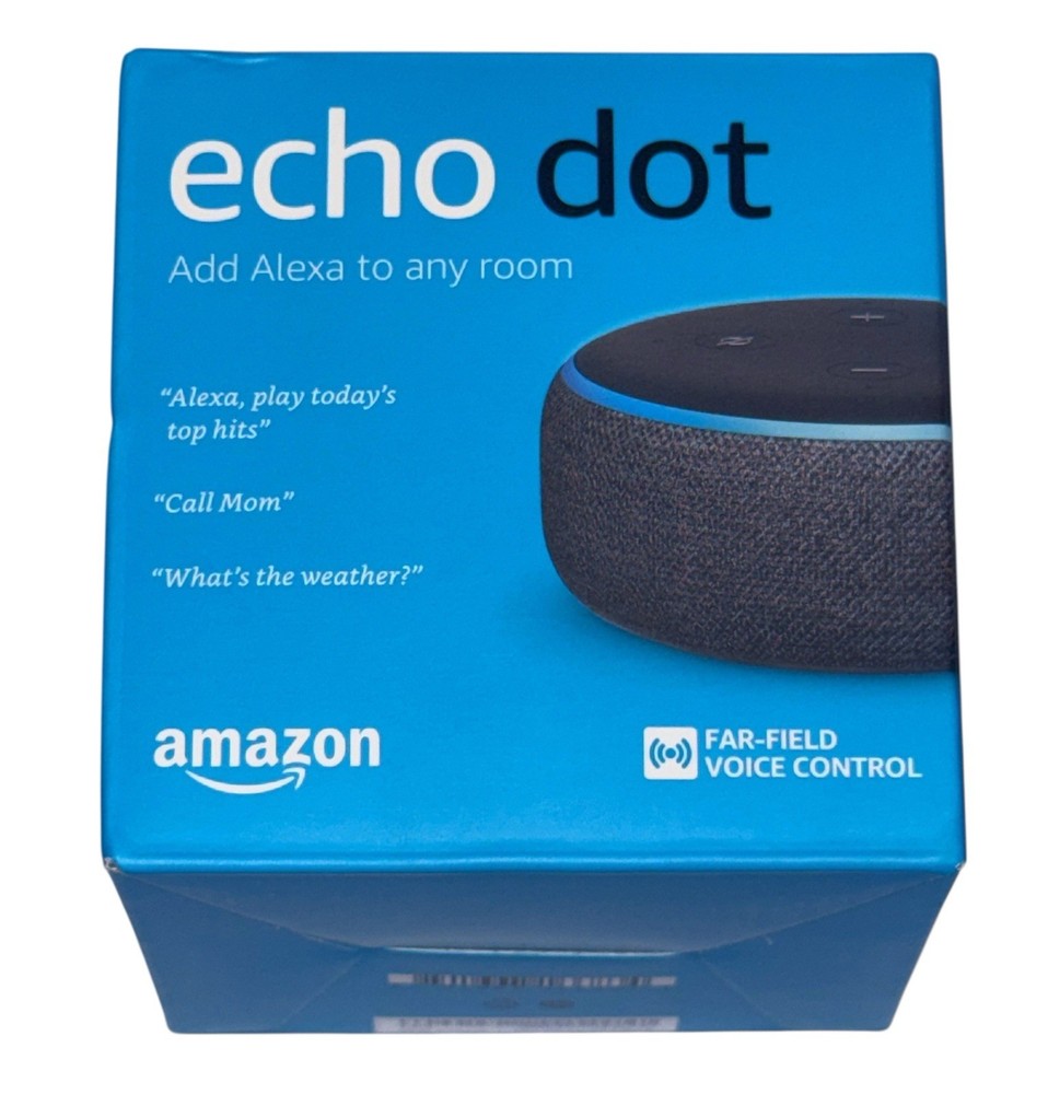 NEW Sealed Amazon Echo Dot (3rd Generation) Smart Speaker - Charcoal NIB