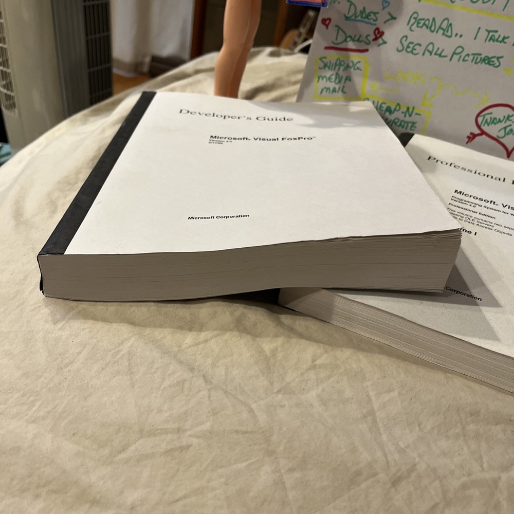Microsoft FoxPro Version 3.0 1995 VTG Computer Manual Book Guide + Visual 4.0
