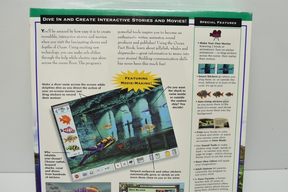 1995 Imagination Express Destination Ocean Windows Mac Edmark CD-ROM Homeschool