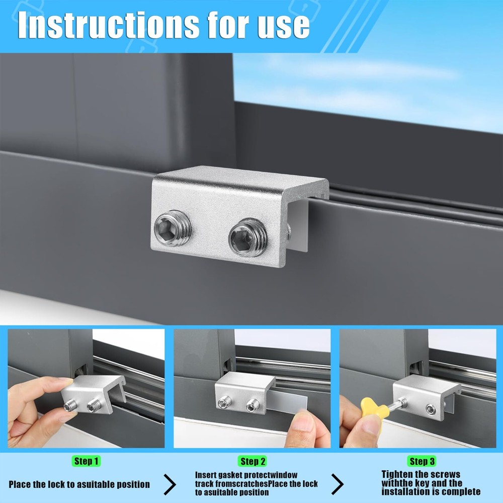 Sliding Window Locks 10 Pack Window Locks for Up and Down Windows and Horizon...