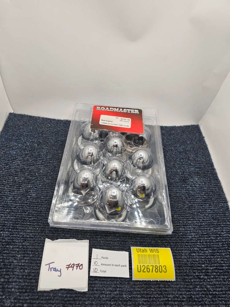 (10 PIECES) Roadmaster 0111: 33mm x 2-1/4 Nut Covers