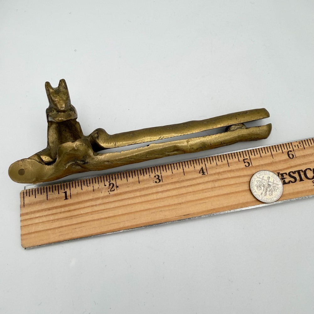 Vintage Sand Casted Metal Squirrel Nutcracker